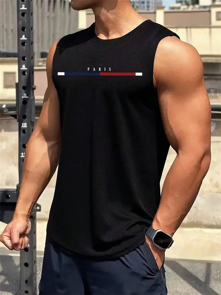 Running Gear Youth - Sommerliche neue Herren-Rundhalsweste aus Mesh, Fitness,
