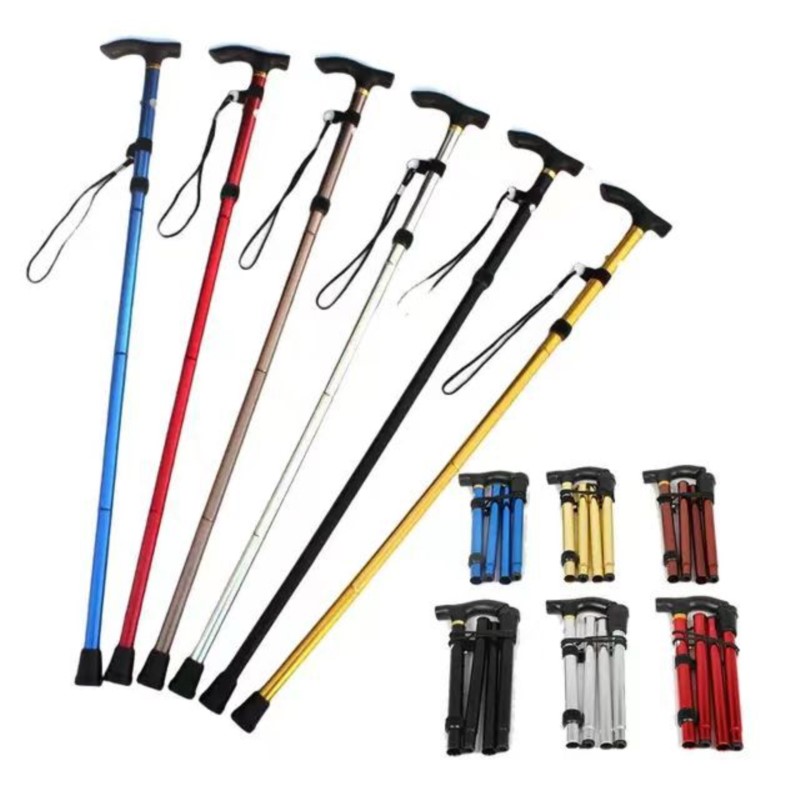 Trekking Pole Carbon - Multifunktions-Gehstock, Trekkingstöcke, Teleskop-Faltkrücken, Wanderstock, Krücke, ältere