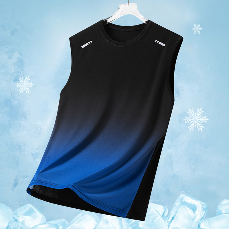 Running Gear Youth - Herren Gradient Sportweste Leichtes Ärmelloses Rundhals-T-Shirt