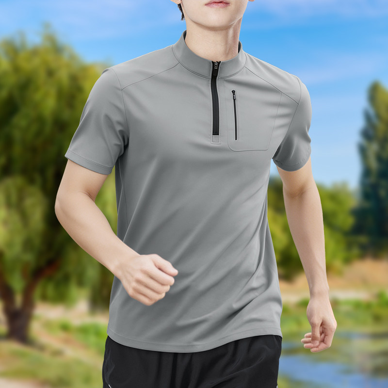 Running Gear Winter - Herren Halbzip-T-Shirt mit Hoher Dehnbarkeit, Schnelltrocknend,