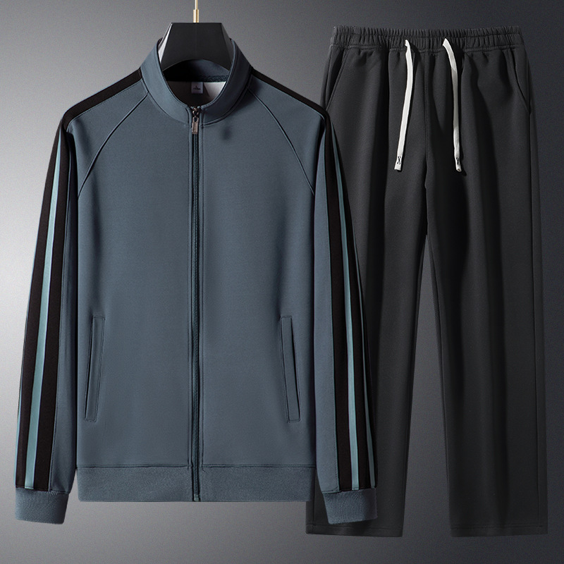 Running Jogging Gear - 2026 Reißverschluss-Sportanzug für Herren Bedrucktes Sweatshirt+Jogginghose