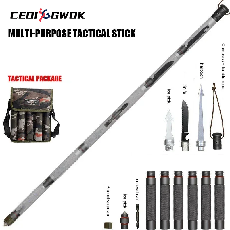 Trekking Pole Carbon - CEOI GWOK Wanderstock, multifunktionale, verstellbare Gehstöcke,